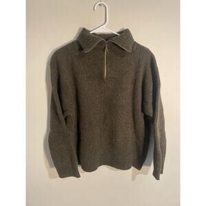 Cabela’s Outfitter Series 100% Lambs Wool 1/4 Zip Men’s Size XL Brown